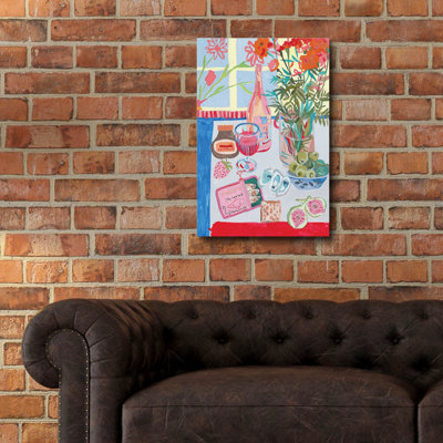 Art mural en verre épique «Saucy Secrets 3» par Melissa Wang, 16 po x 24 po