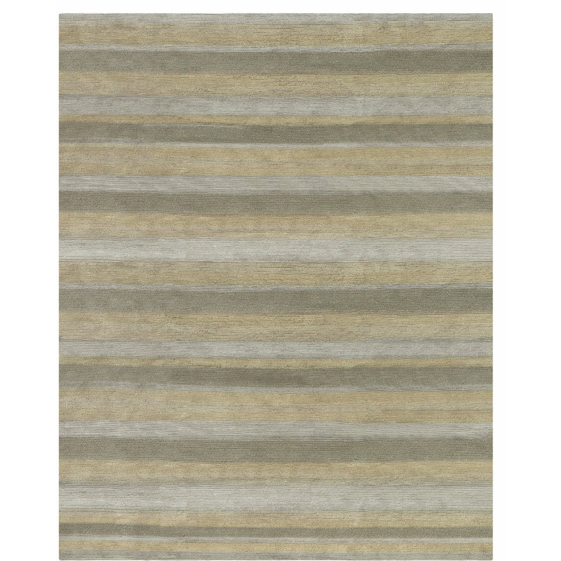 Boardwalk Striped Area Rug in Beige/Gray/Neutral, Rectangle 2' x 3'