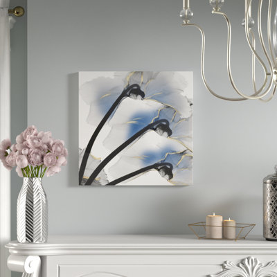 Indigo Luster Cyclamen - Wrapped Canvas Print