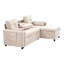 3 Seater Linen Sofa Bed-766489840