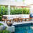 Fiera Modular Acacia Wood Patio Seating Group with Cushions-1049393851-1049393826
