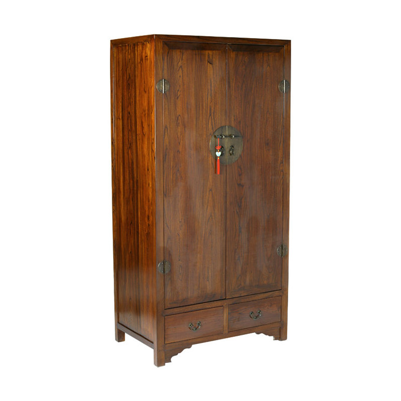 Hangzhou 2 Door Wood Wardrobe, Warm Elm