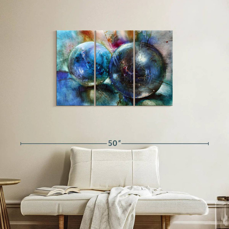 Alvord Blue Marbles, 24" H x 38" W