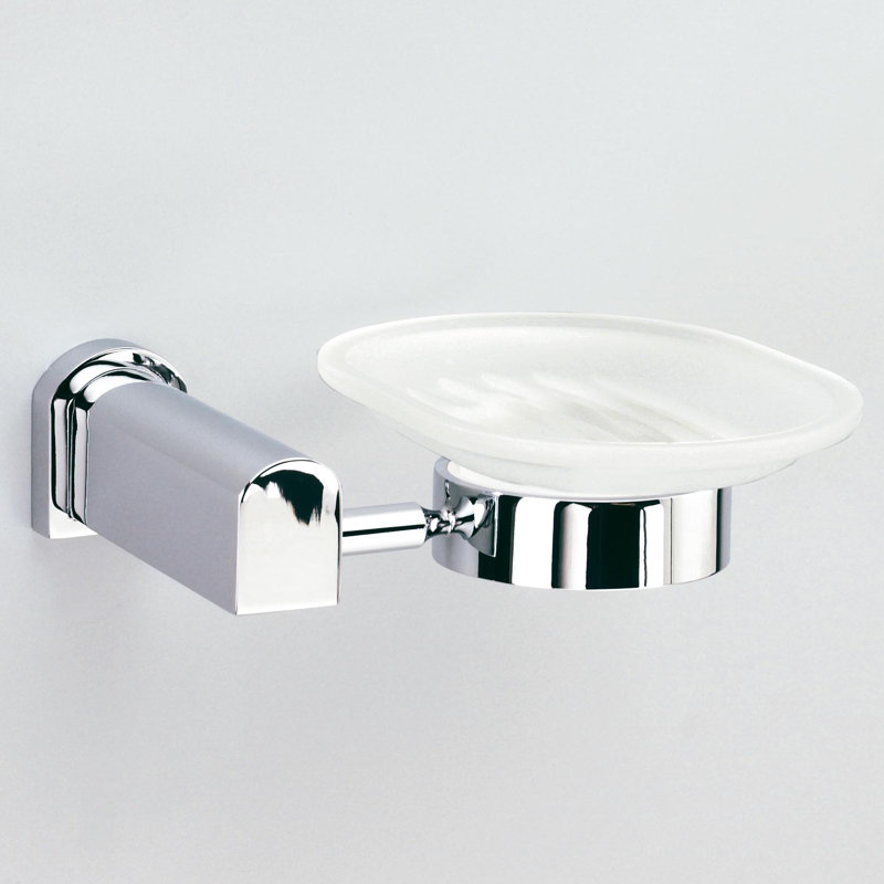 Porte-savon en cristal Bellaterra, Chrome