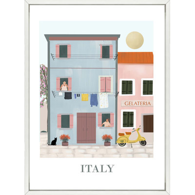 Italy 3 Travel Poster - Framed