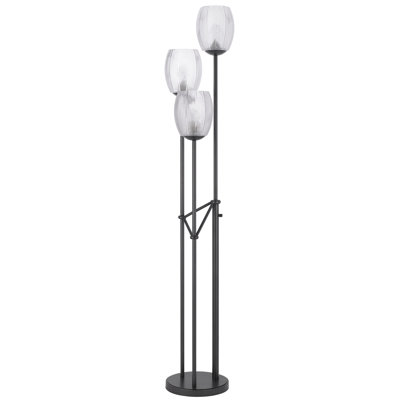 70.5'' Matte Black Torchiere Floor Lamp