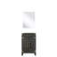 18 po P Meuble-lavabo simple en chêne noir de 20 W, comptoir en acrylique, miroir, largeur de rangement et de fermeture en douceur, comptoir, capacité fermée