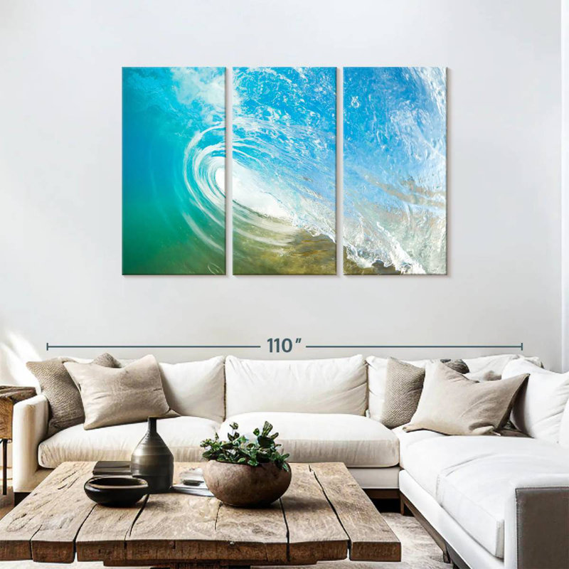 Gillard Clear Ocean Wave, 48" H x 74" W