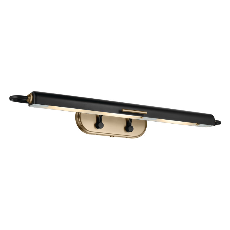 Caillier 35.25" 3-Light Picture Light in Black, 4.75"H x 35.25"W x 7"D, Black