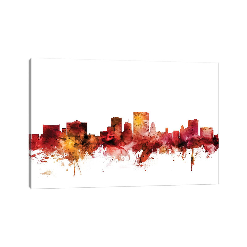 El Paso, Texas Skyline by Michael Tompsett - Wrapped Canvas Painting, 66.04 cm H x 45.72 cm W x 1.91 cm D