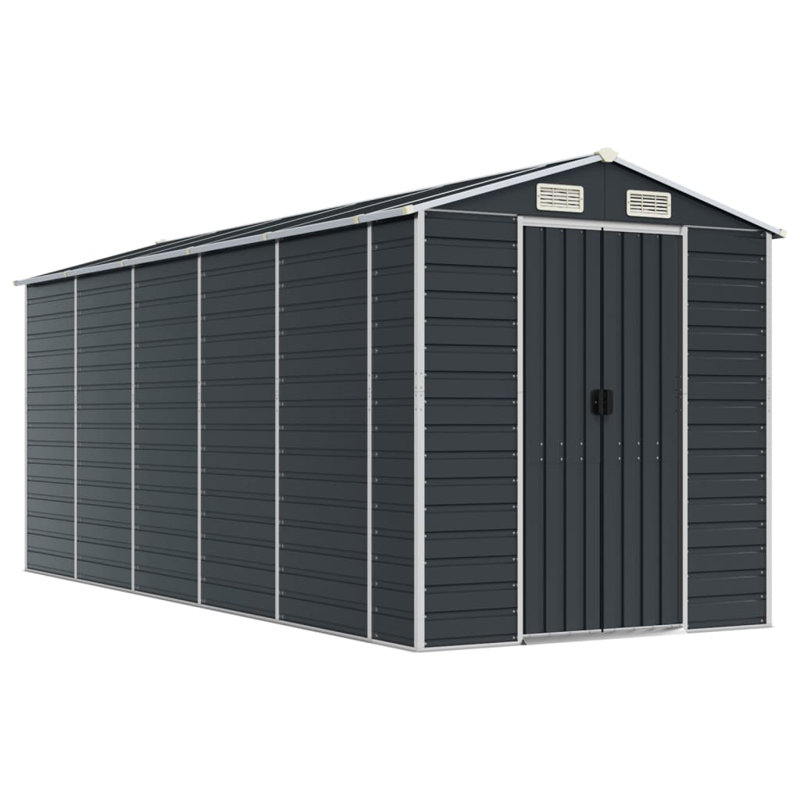 Storage Shed, 78" H x 75.2" W x 185" D, Anthracite
