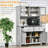 Kitchen Buffet, Pantry Storage Cabinet, Open Microwave Countertop