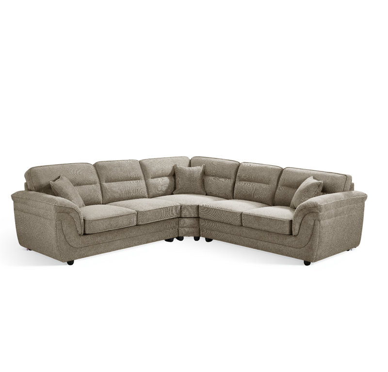 Howie 4 Seater Corner Sofa, Beige