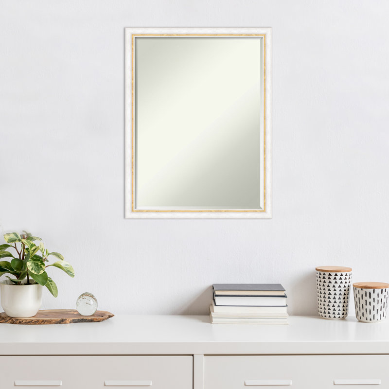 Miroir mural Heino, 26 po x 20 po, Blanc