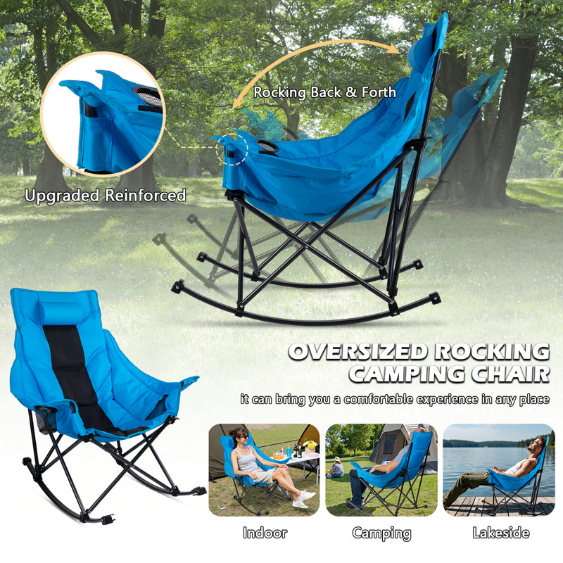 Outdoor Relaxing Rocking Chair, Blue