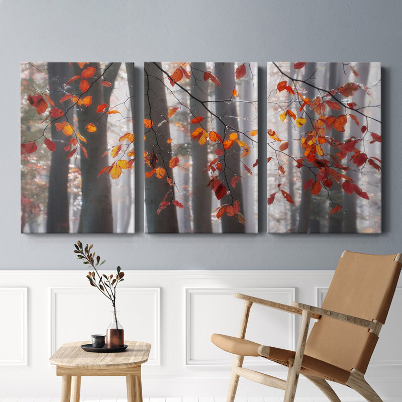 Falling Moments - Ensemble de 3 reproductions de photos sur toiles tendues, H 48 po x l 96 po x P 1 po