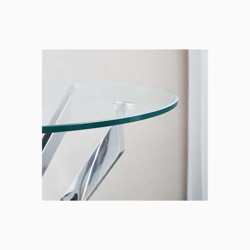 Table de salle à manger Haskle, Argent, L 35 po x L 35 po