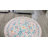 Machine-washable pink carpet Round bohemian floral rug-117177242