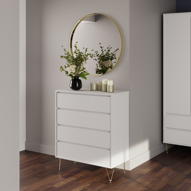 Rex 80cm W 4 - Drawer Chest of Drawers