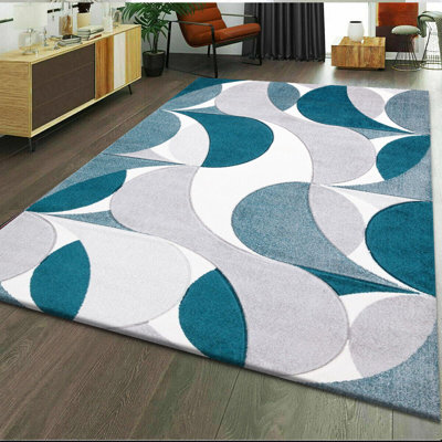 Rectangle Abstract Indoor / Outdoor Area Rug