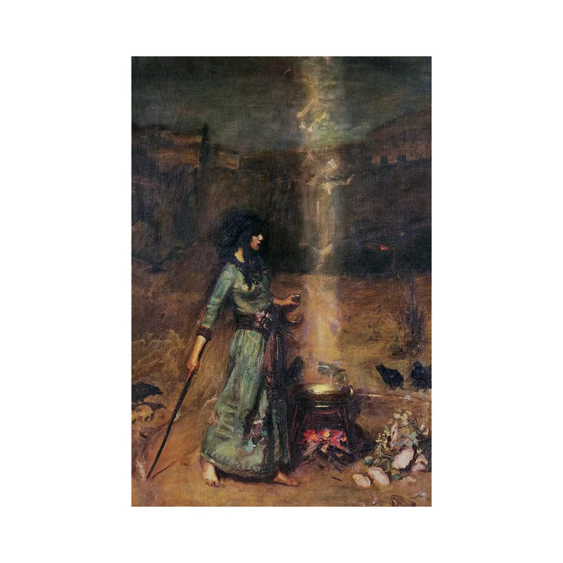 The Magic Circle by John William Waterhouse - Painting on Canvas, 66.04 cm H x 45.72 cm W x 1.91 cm D, Wrapped Canvas