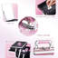 Boîte de maquillage Boîte à cosmétiques Boîte à maquillage Organisateur de maquillage portable 2 plateaux Rangement de maquillage avec miroir verrouillable pour cosmétologue Fournitures d'esthétique