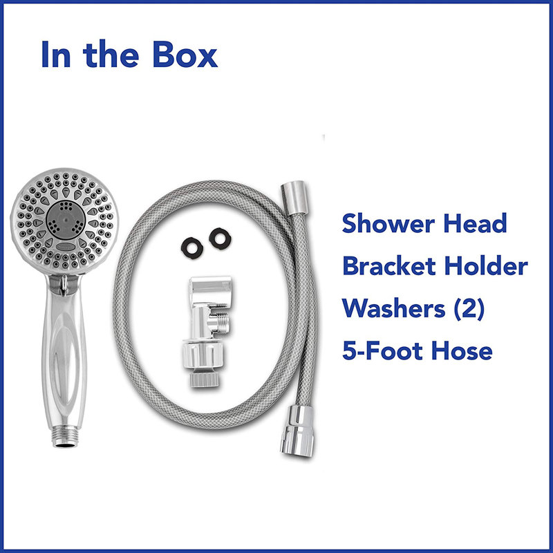 Waterpik Chrome 5-Setting Handheld Showerhead with Pulse