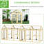 Grand poulailler en bois, pour 1 à 3 poulets, ferme extérieure, conception combinable, avec perchoirs et portes, peinture de revêtement
