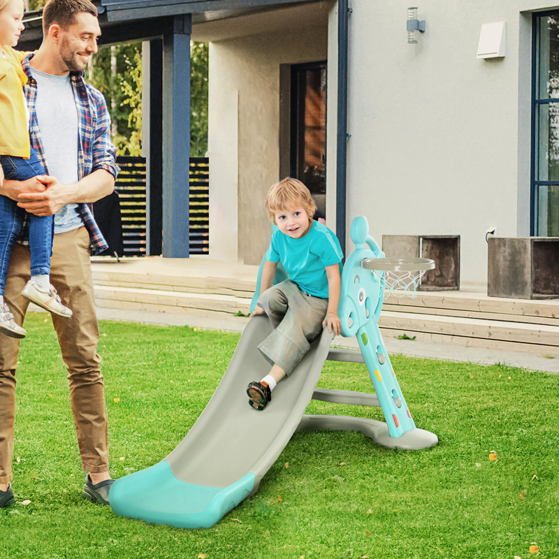 «Blue Slide With Joy» - pliable et divertissant 18 mois 4 ans 2 en 1 'Magnifique