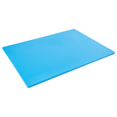 Planche à découper 24 x 18 pouces, 1 planche à découper à code de couleur - sans égratignures, lavable à la vaisselle, tapis de coupe en plastique bleu, sans odeur, sans glissement, réversible, pour fruits de mer crus