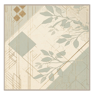 Tapis beige moelleux moelleux à motif géométrique minimaliste Eucalyptus