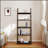 5-Tier Ladder Bookshelf With Rubber Wood Frame, Ideal For Stylish And Efficient Storage In Any Room-1977708973