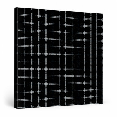 Black & White Plaid — National Basketball Teams Canvas Wall Art