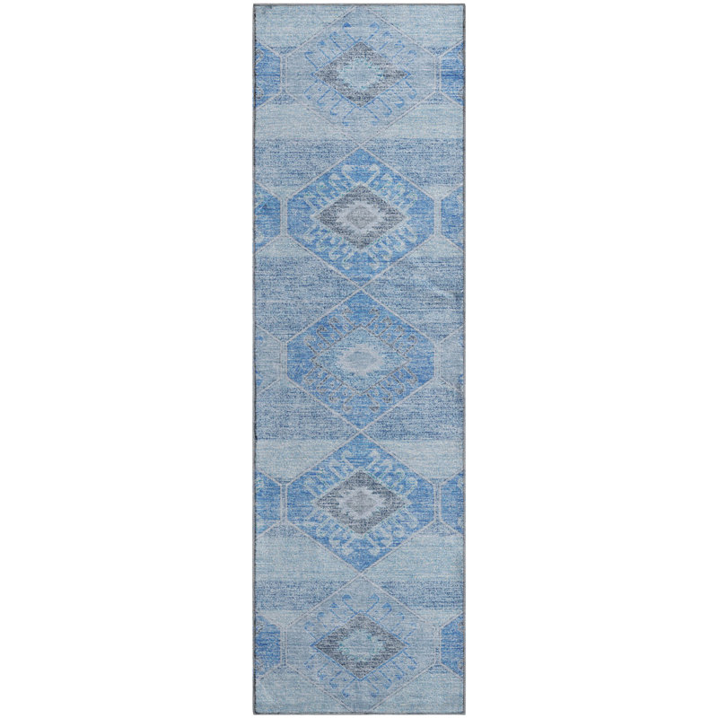 Premium Machine Washable Xamiera AMF1857 Aztec Rug, Runner 2'3" x 7'6"