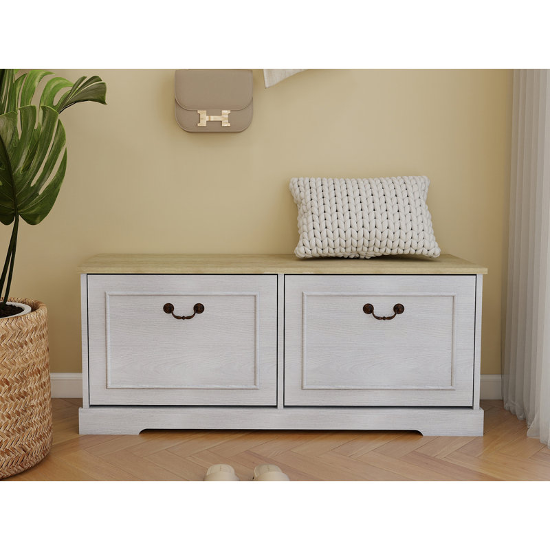 Armoire de rangement pour chaussures avec deux tiroirs rabattables