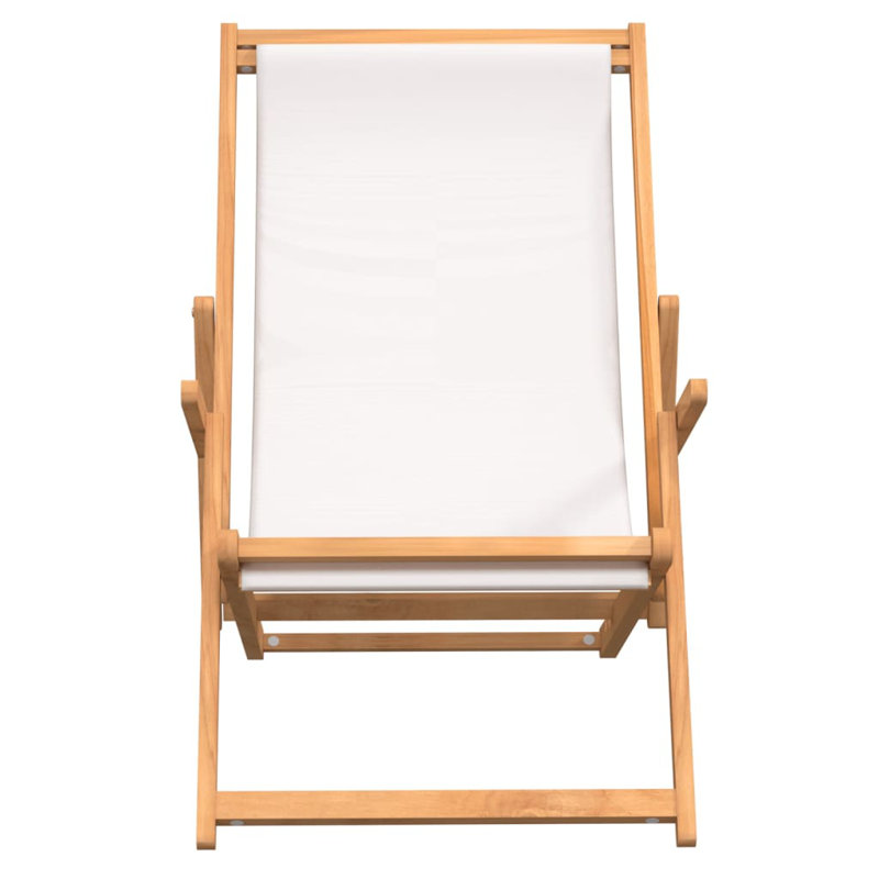 Chaise longue inclinable Ingles, Crème