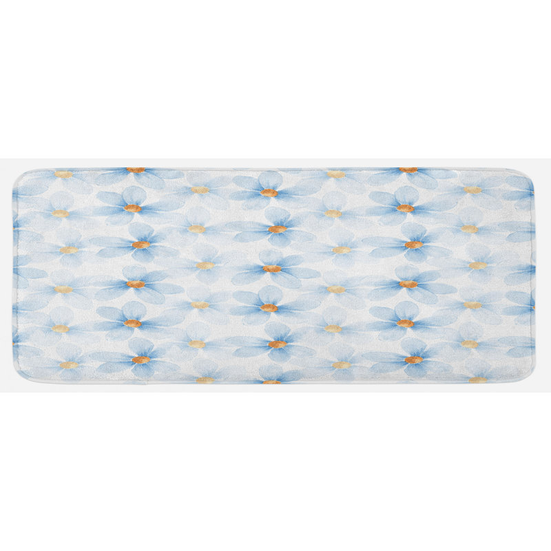 Tapis de cuisine à fleur aquarelle