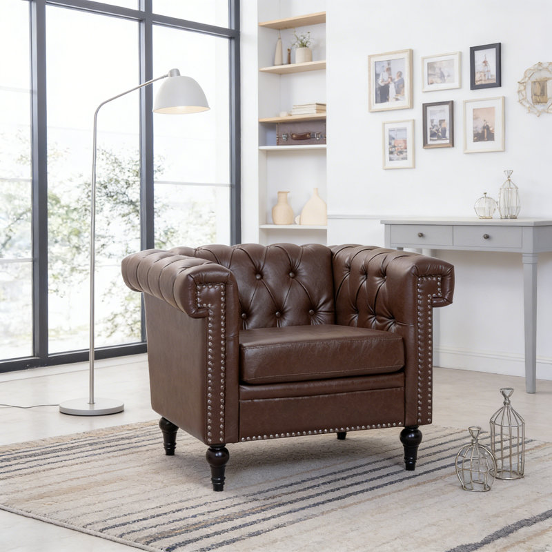 Chaise d'appoint pour le salon, Brun