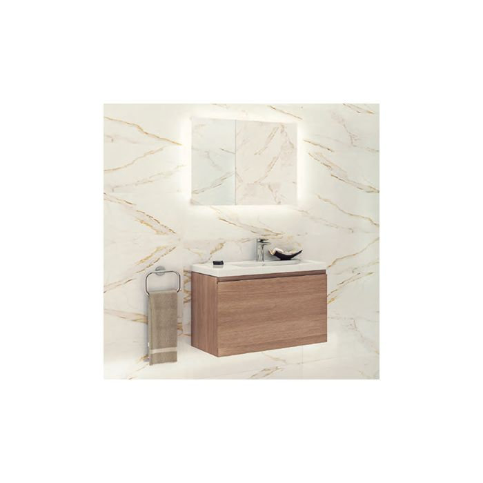 Cube 23.63'' W Single Vanity, Oak Square