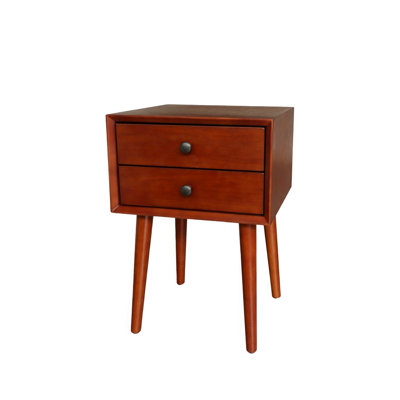 Table de chevet avec 2 tiroirs, petite table d'appoint avec rangement, Seadrifte