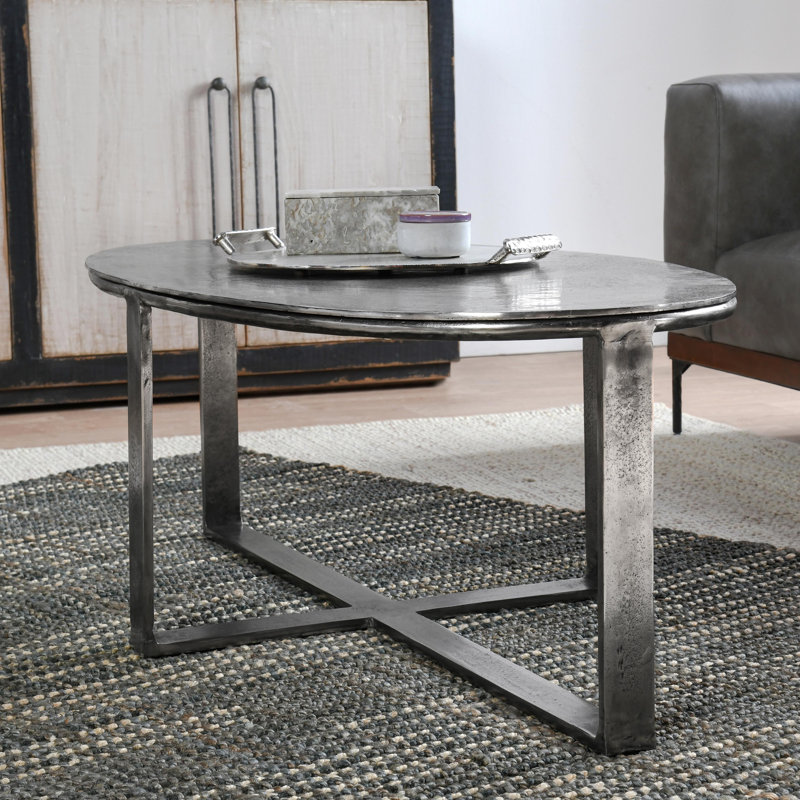 Flores Oval Cast Aluminum Coffee Table