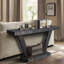 Console d'entrée avec rangement à 2 niveaux, conception rustique large pour les couloirs et les salons-46647263