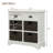Rustic Storage Cabinet, 2 Drawers & 4 Rattan Baskets, Farmhouse Style-1423999893