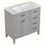 Ensemble de meuble-lavabo simple 35,98 po avec dessus Pyle-1520450013-1520450014