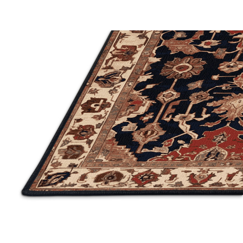 Tapis brun lavable à la machine, Carré 7 pi