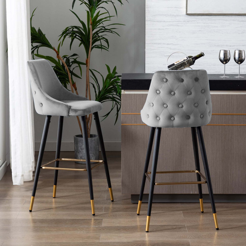Tabouret de bar 19 po Wilhite, Gris, Tabouret de bar (siège d’une hauteur de 30 po)