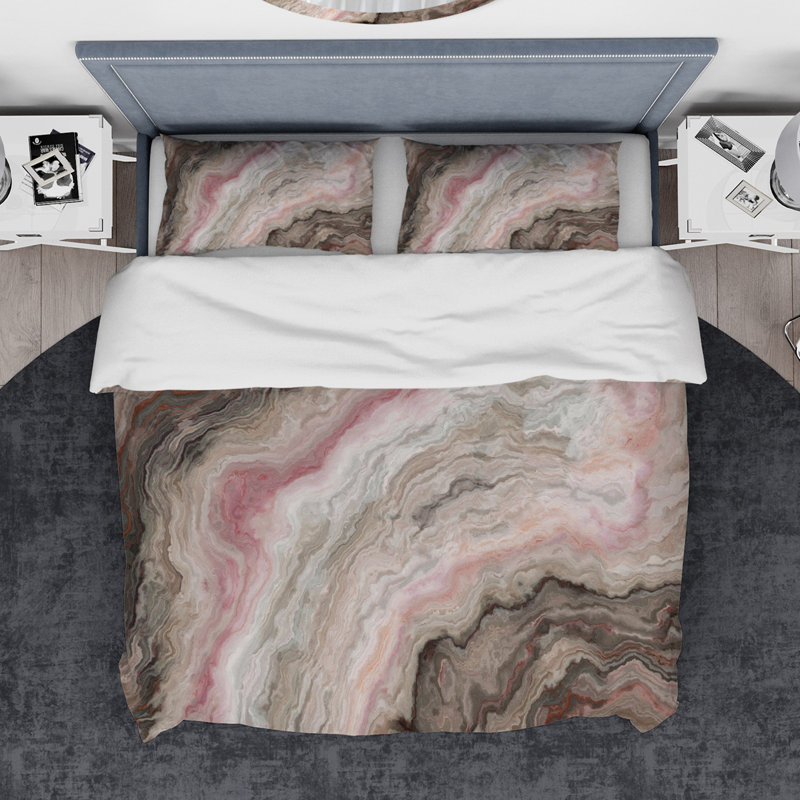 Housse de couette moderne et contemporaine en microfibre Designart, Housse simple + 1 taie décorative