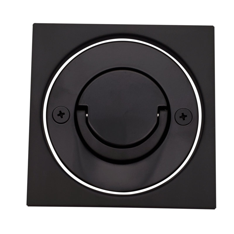 3-9/16" Roman Bathtub Drain Trim with U-Shaped Flip Up Pull Handle and 4-1/4" Tile Square, Oil Rubbed Bronze