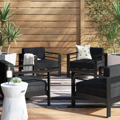 Caggiano Aluminum Outdoor Lounge Chair