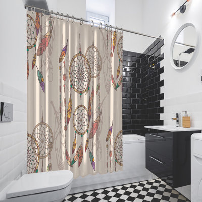 Shower Curtain with Hooks Included